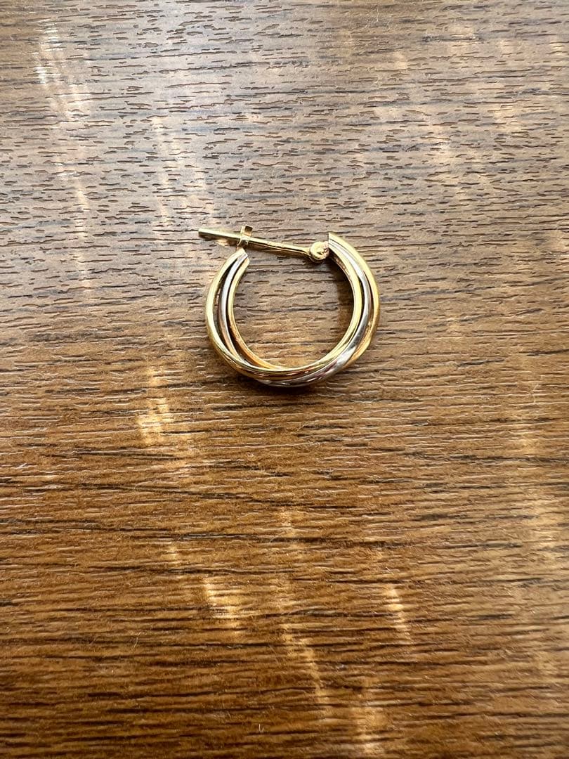 T*e様 k10 pt900 コンビ　フープピアス　片耳