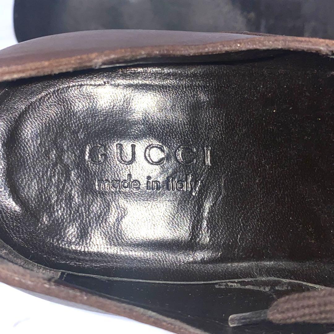 【美品】GUCCI グッチ ビジネスシューズ 革靴 ストレートチップ 27.5