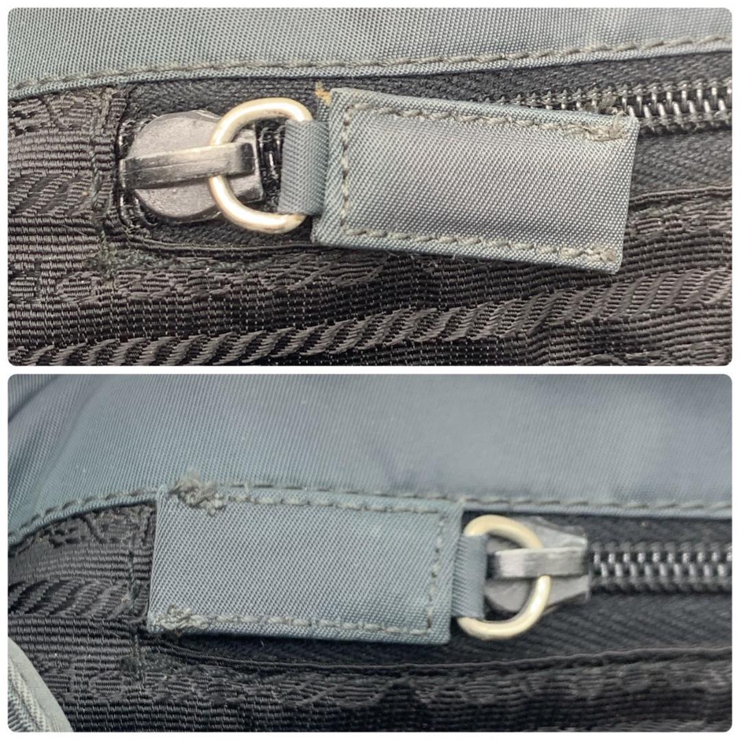 プラダ テスートナイロン トート ハンドバッグ チャコールグレー ブラック 黒