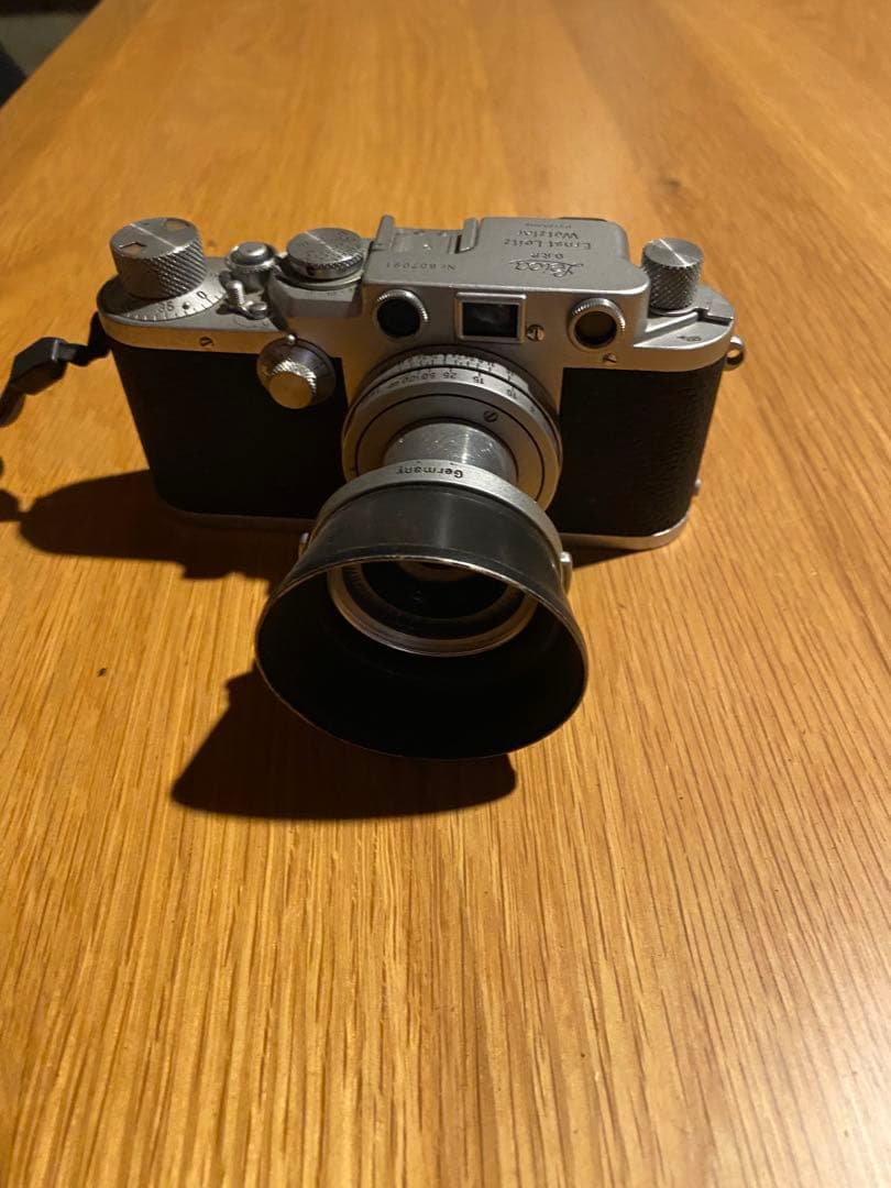 ライカ IIIf フィルムカメラElmar 5cm F2.8レンズ、レンズフード