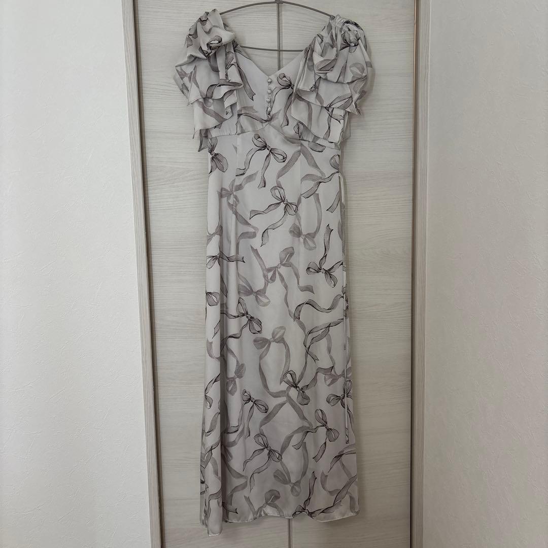 SNIDEL リボンスリーブデザインワンピース 0サイズ GBEG