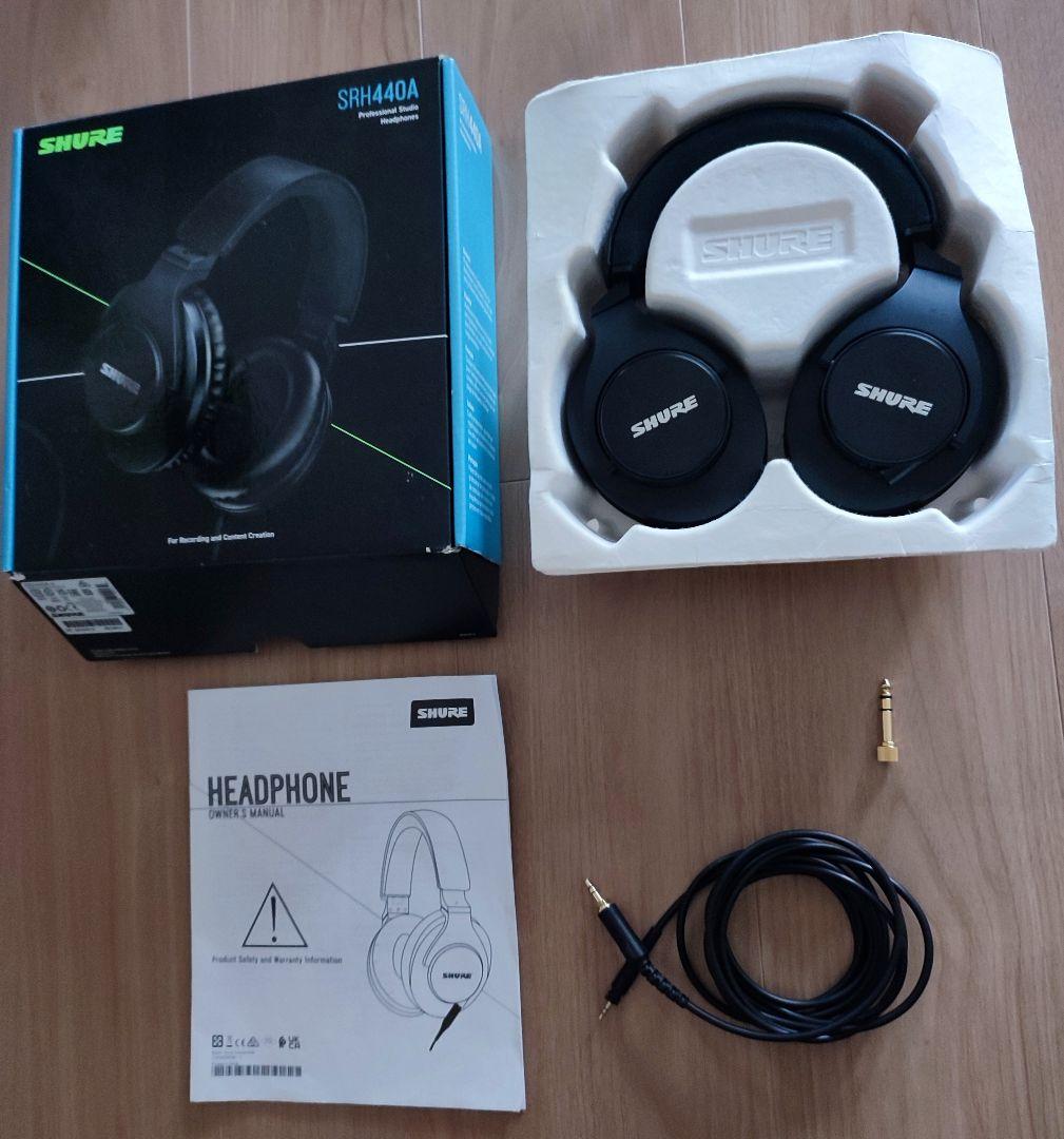 美品 SHURE SRH440A ヘッドフォン プロフェッショナルモニタリング