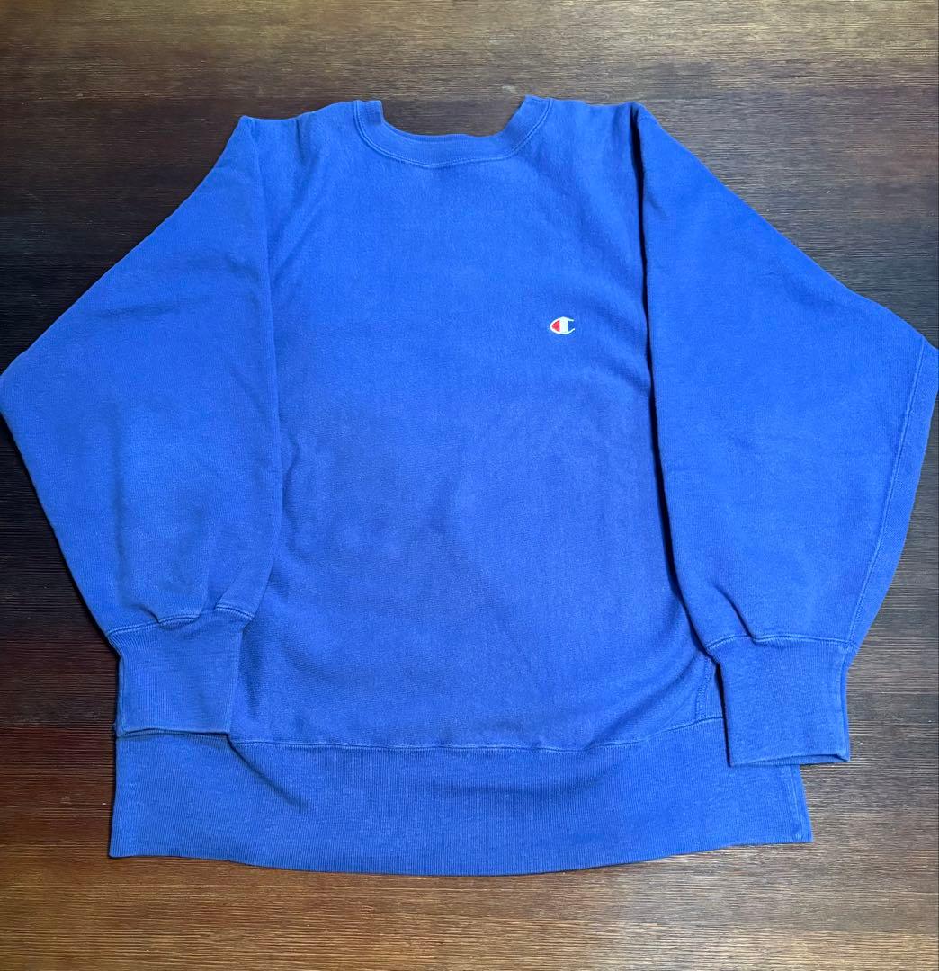 80s 後期チャンピオン リバースウィーブ ブルー L