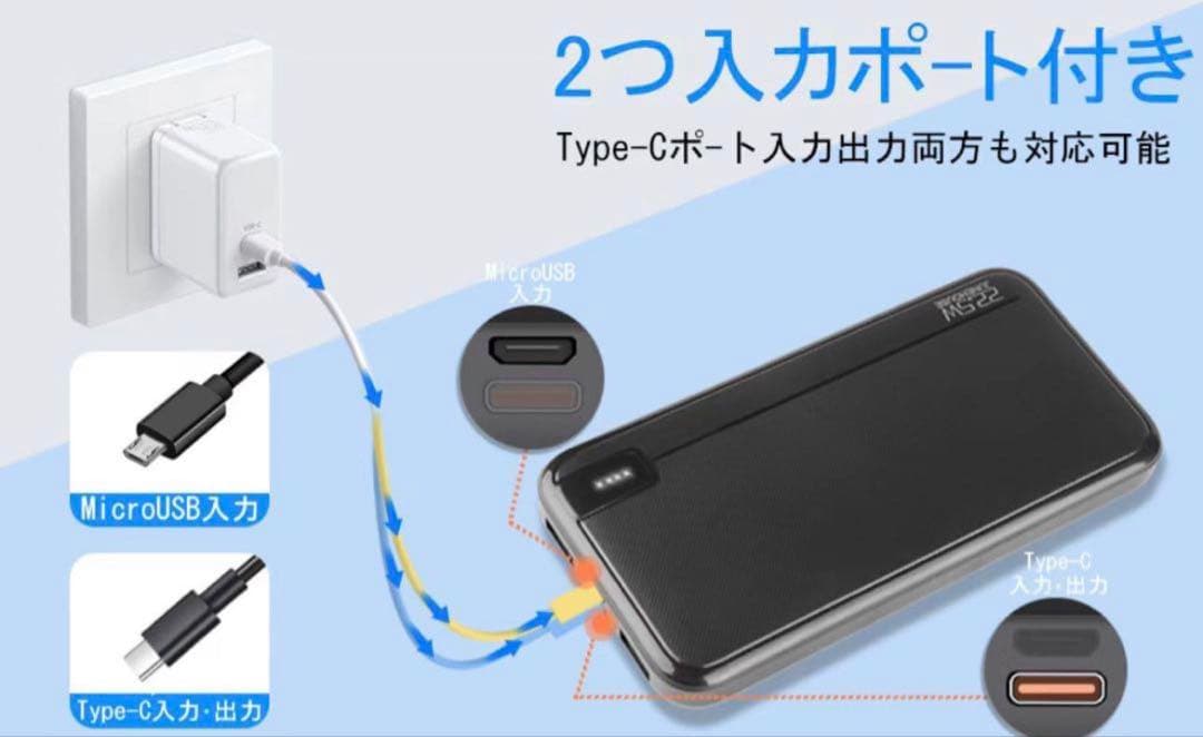 ★急速モバイルバッテリー★15000mAh大容量 22.5W/20W PSE認証