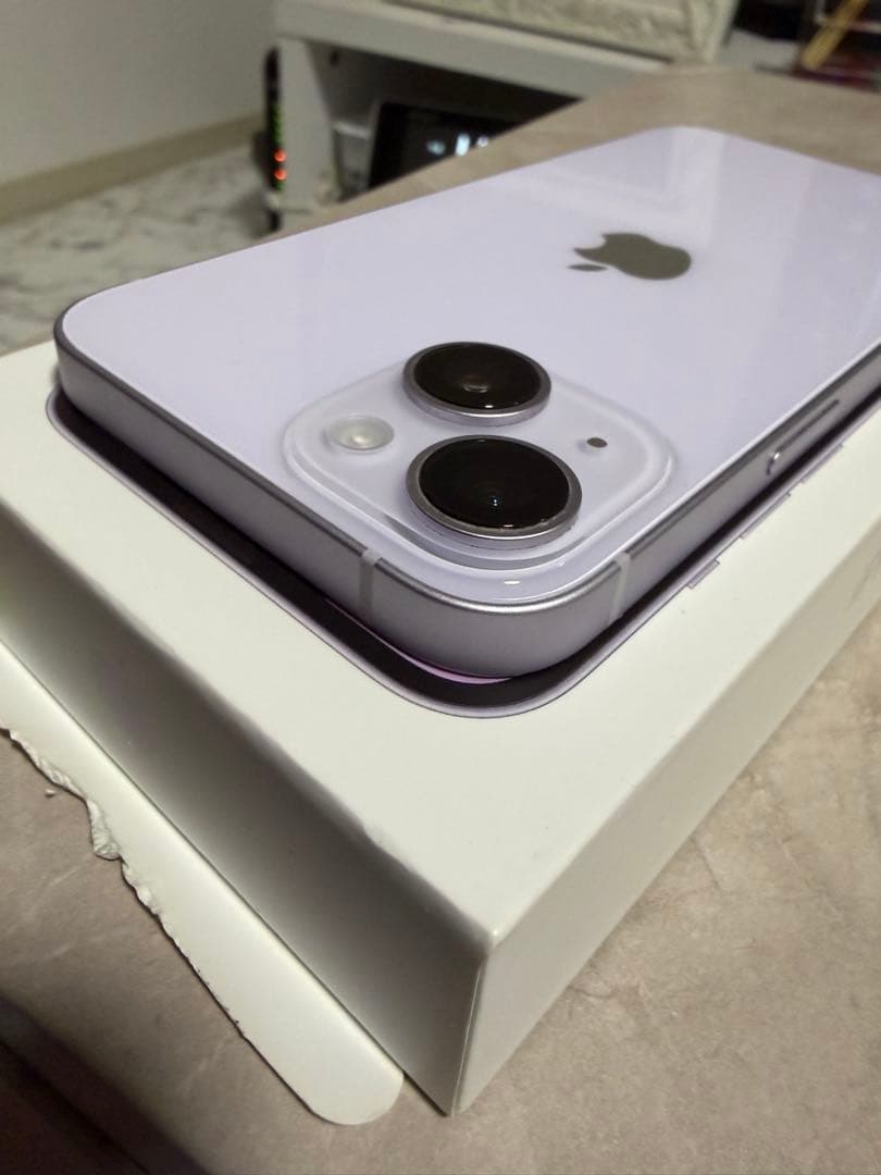 【美品】Apple iPhone 14 128GB パープル 本体