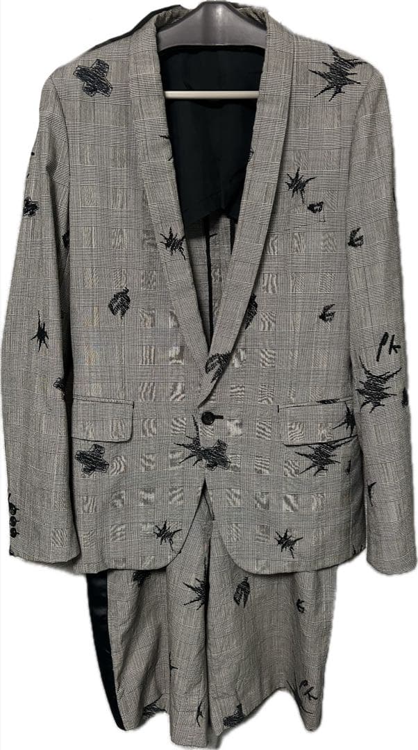 コムデギャルソン オムプリュス15ss セットアップ　鈴木ヒラク　刺繍