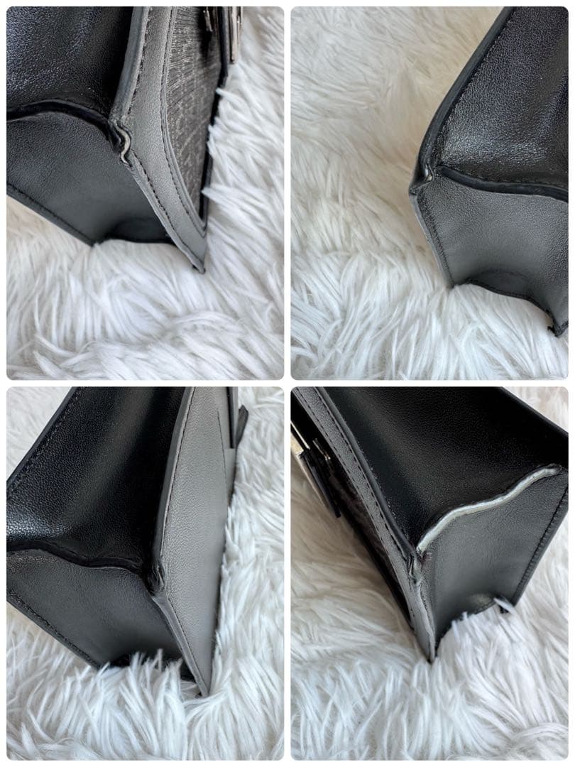 FENDI スマホバッグ ショルダーバック ブラック グレー ズッカ柄　2way