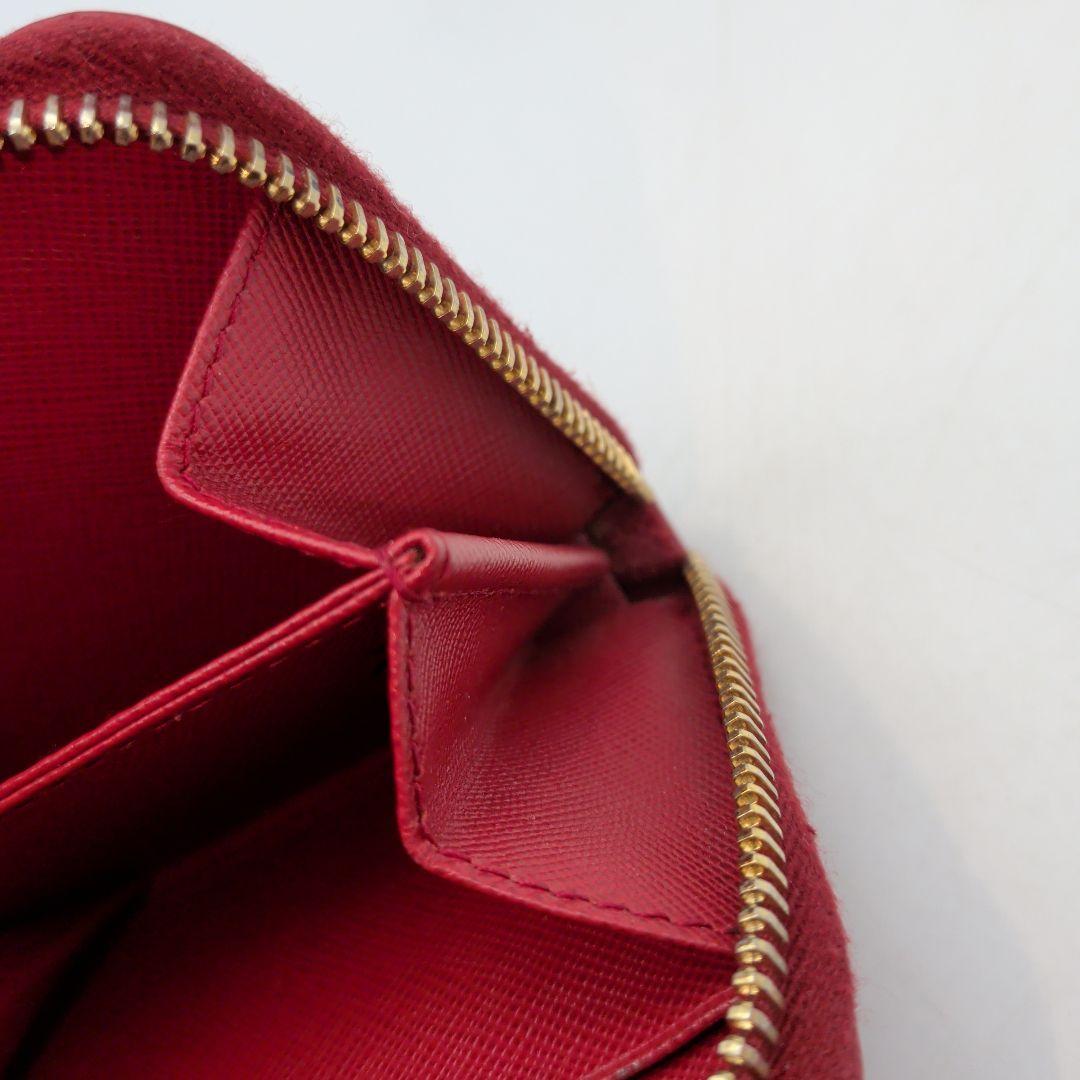 【ギャランディカード有】PRADA 財布 ミニウォレット ケース 赤