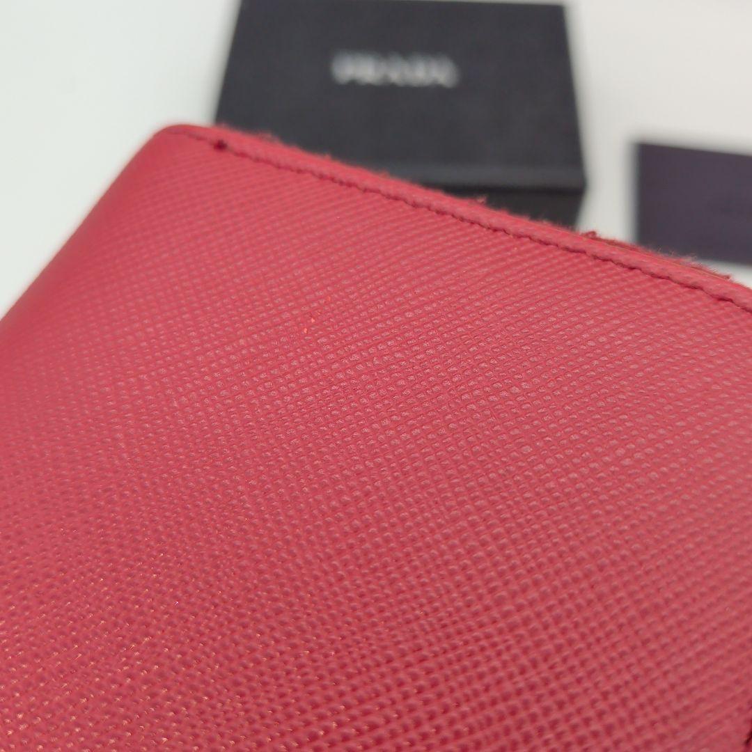 【ギャランディカード有】PRADA 財布 ミニウォレット ケース 赤