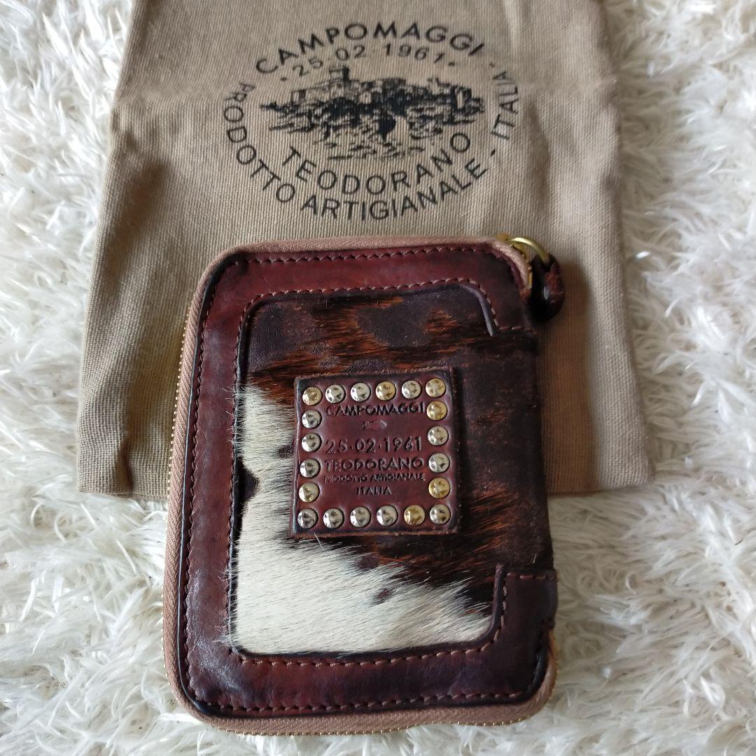 カンポマッジ CAMPOMAGGI 財布 ハラコ ラウンドファスナー