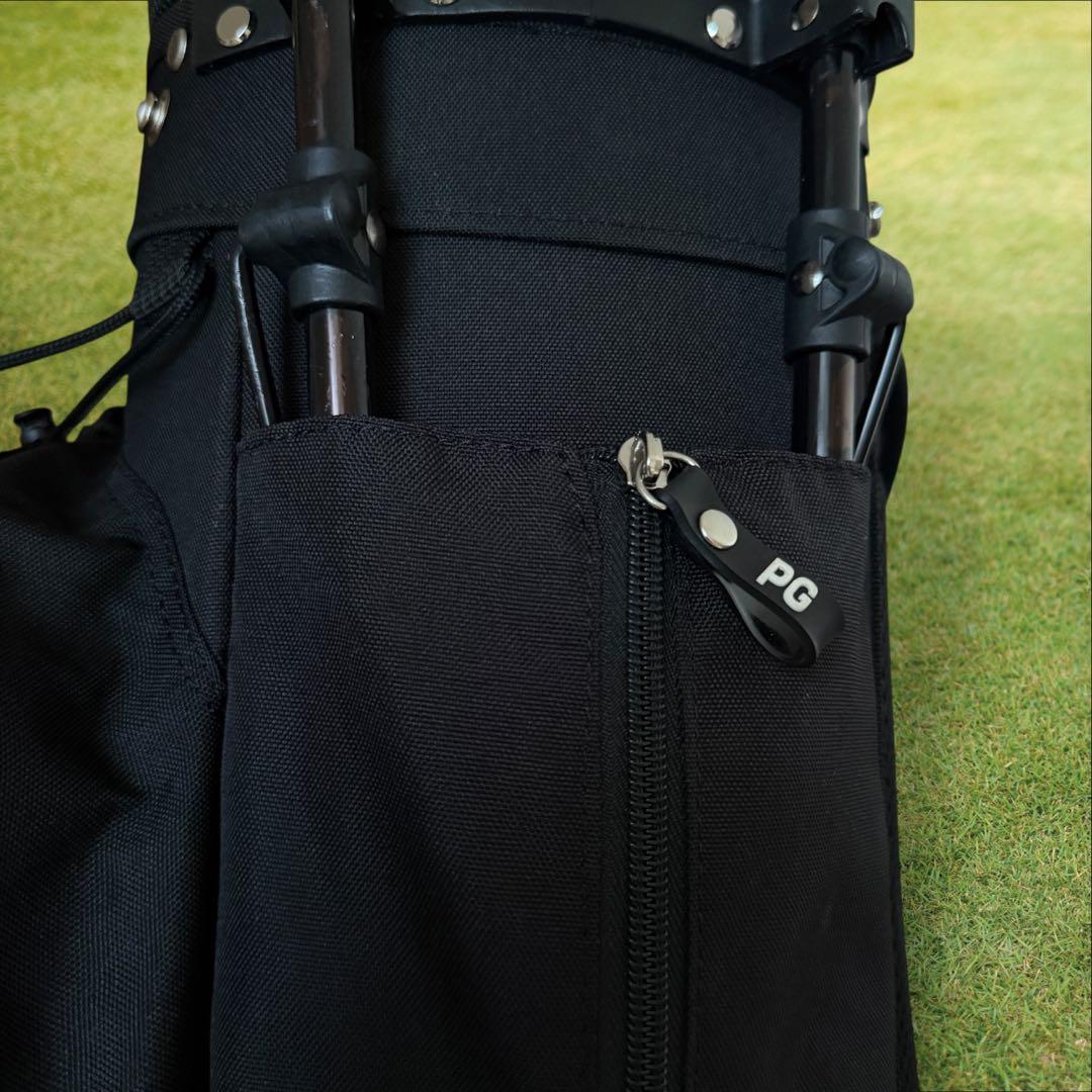 美品　パーリーゲイツ　キャディバッグ　黒　ブラック　ショルダー式　スタンド式