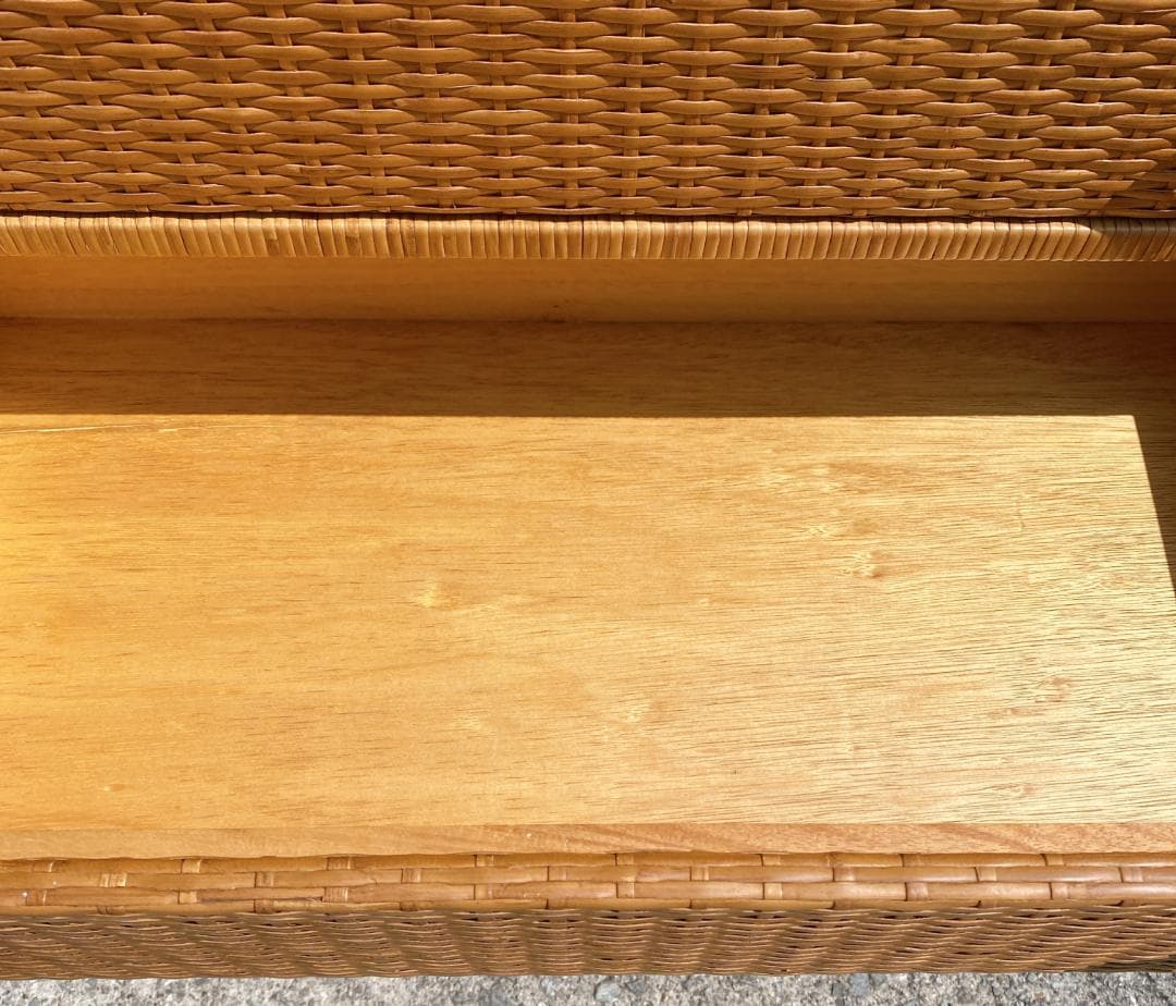 M373 ラタン チェスト 4段引き出し レトロ アンティーク