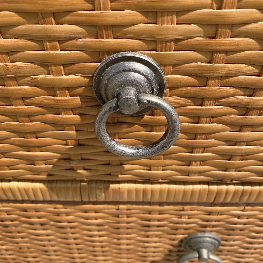 M373 ラタン チェスト 4段引き出し レトロ アンティーク