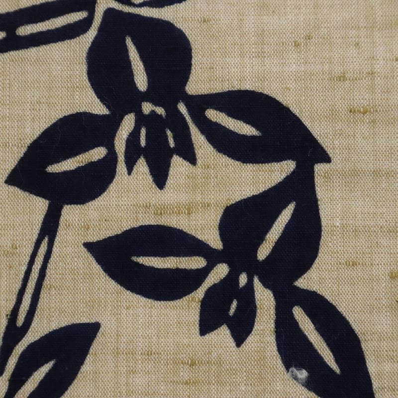 《浴衣■綿紬◆菖蒲の花模様■ベージュ◆木綿■◆夏着物◆US7-14》