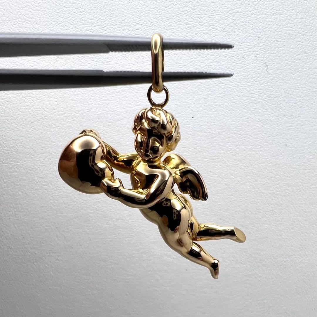 K18 ペンダント　トップ　中空　エンジェル　2.01 g