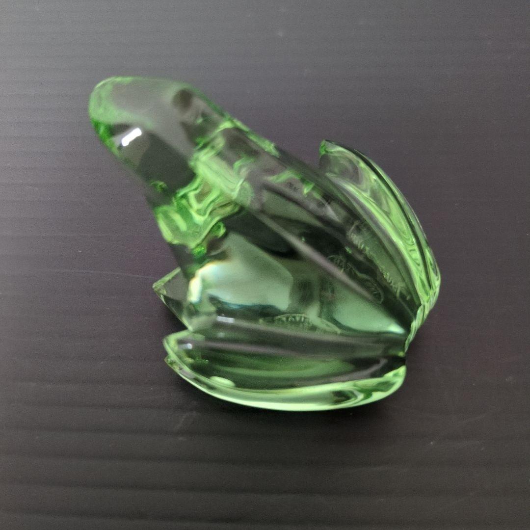 Baccarat バカラ 蛙 グリーンカエルフィギュリンクリスタル オブジェ