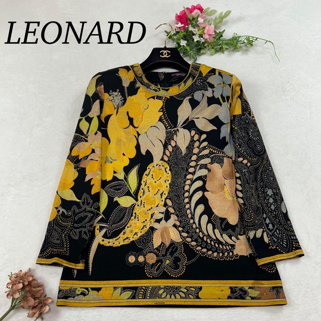 K426 新品未使用 M レオナール ウール×シルク カットソー レディース