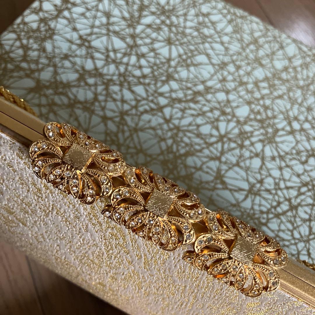 龍村美術織物　もみ菊　パーティーバッグ