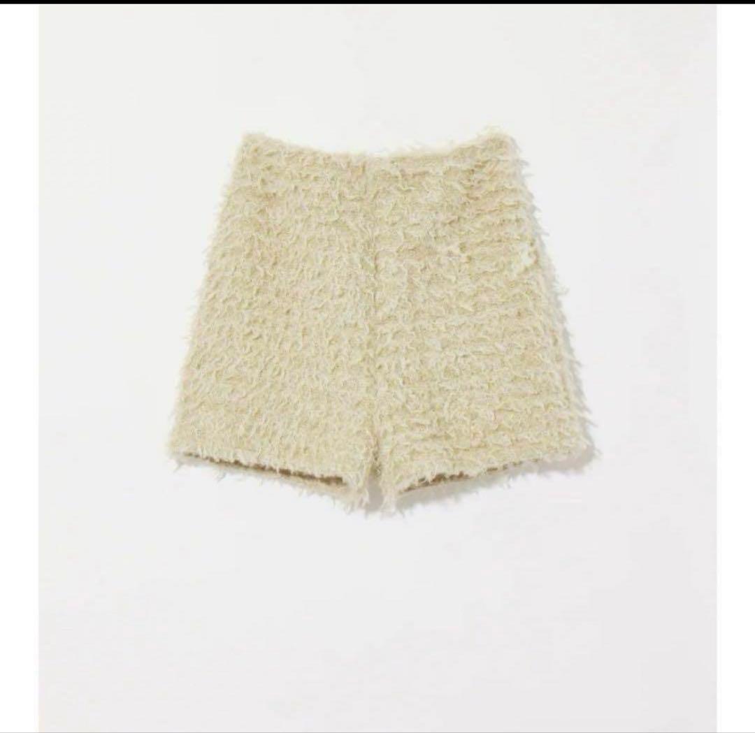 パンツ Eaphi FLUFFY SHORT PANTS beige