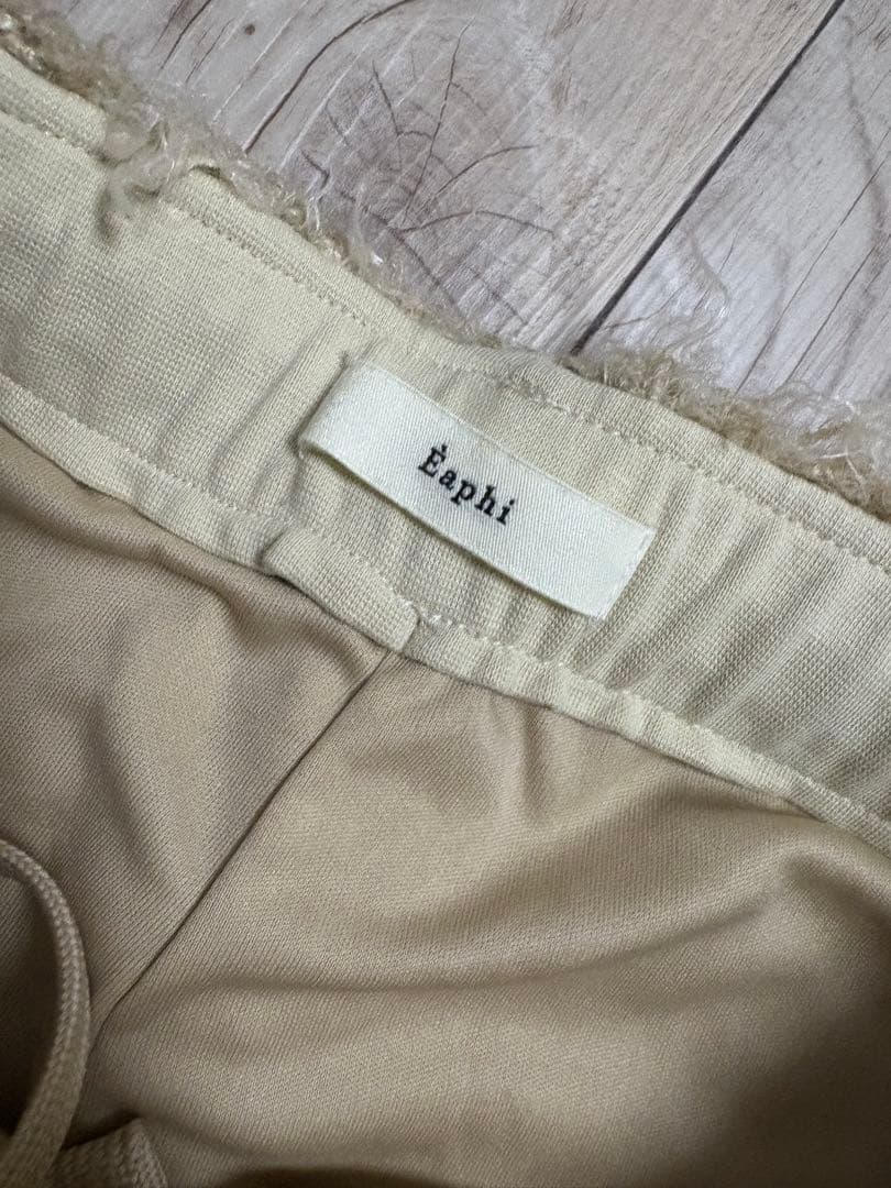 パンツ Eaphi FLUFFY SHORT PANTS beige