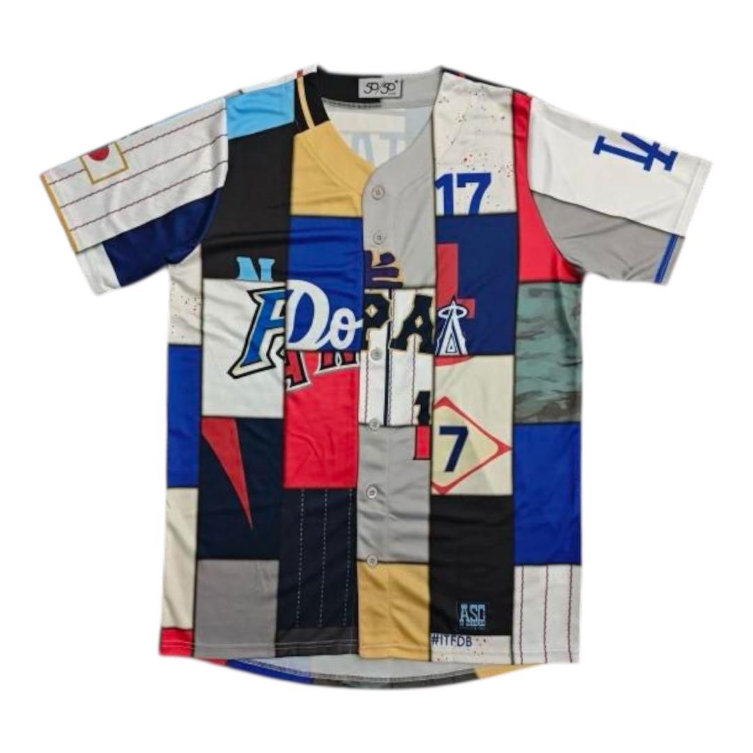 唐*げ様 非売品 大谷翔平 サインプリント歴代ミックスユニフォーム　ドジャース