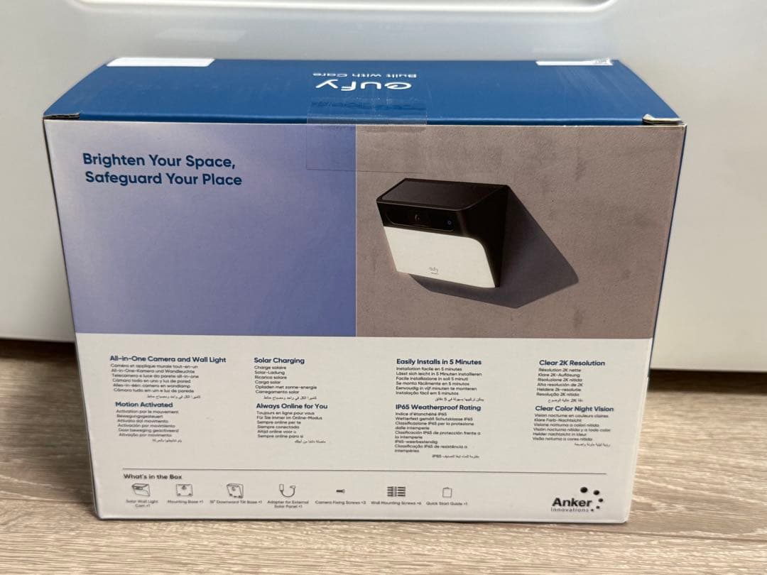 【新品未開封】anker eufy Wall Light Cam S120