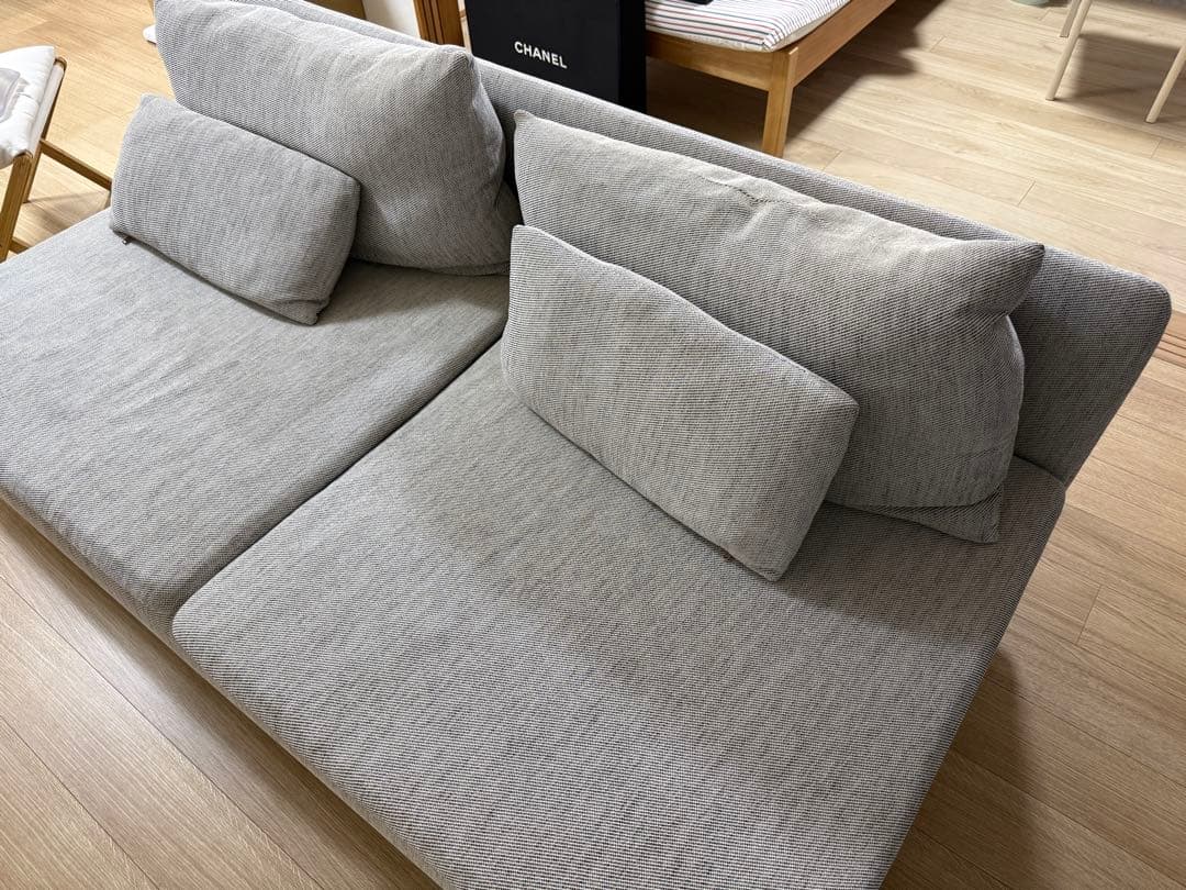 【引き取り】IKEAソーデルハムントルネードグレーソファ3人掛幅186㎝