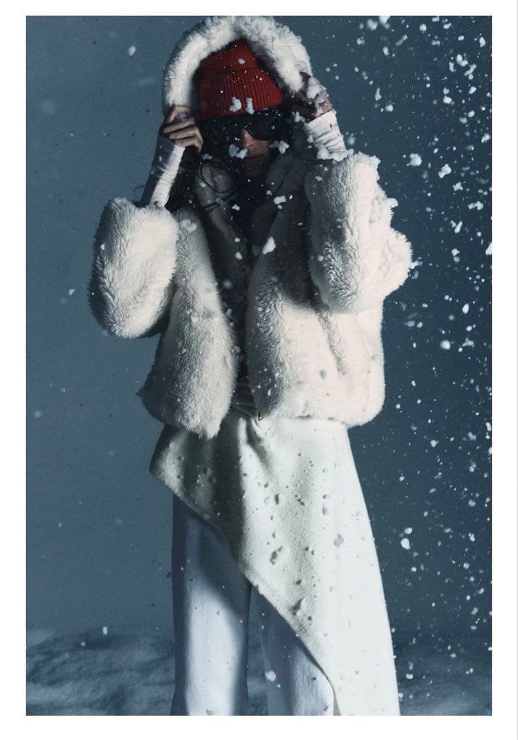 ZARA ボア生地保温フード付きアノラック M