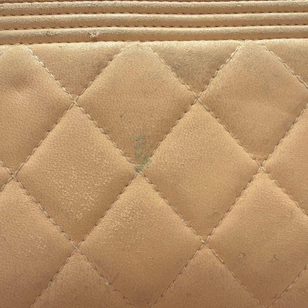 CHANEL BOYCHAHEL マトラッセロングウォレット ラムスキン 長財布