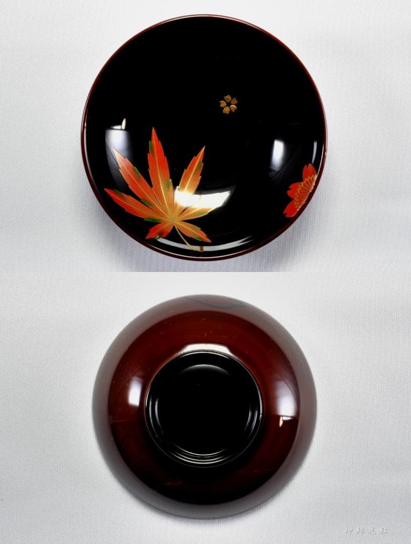 【Lemon】祥明 輪島塗 春秋蒔絵 箸洗 五 共箱 箱瀬淳一