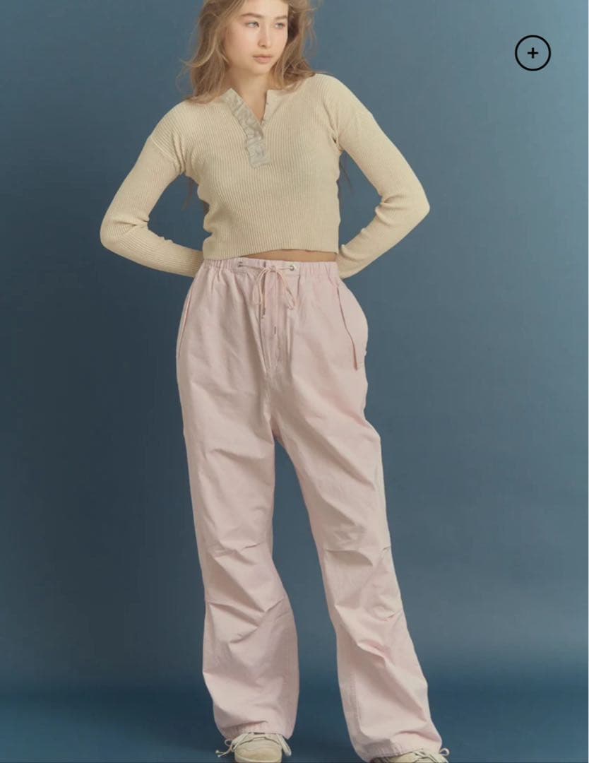 THE SHISHIKUI パラシュートパンツ ピンク M