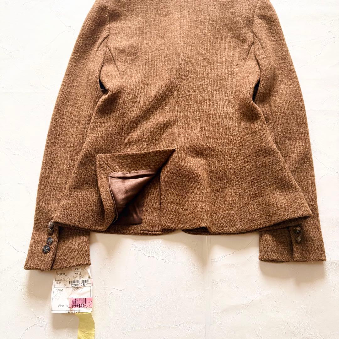 ラルフローレン　ウールテーラードジャケット　ヘリンボーン　キツネボタン　総裏地
