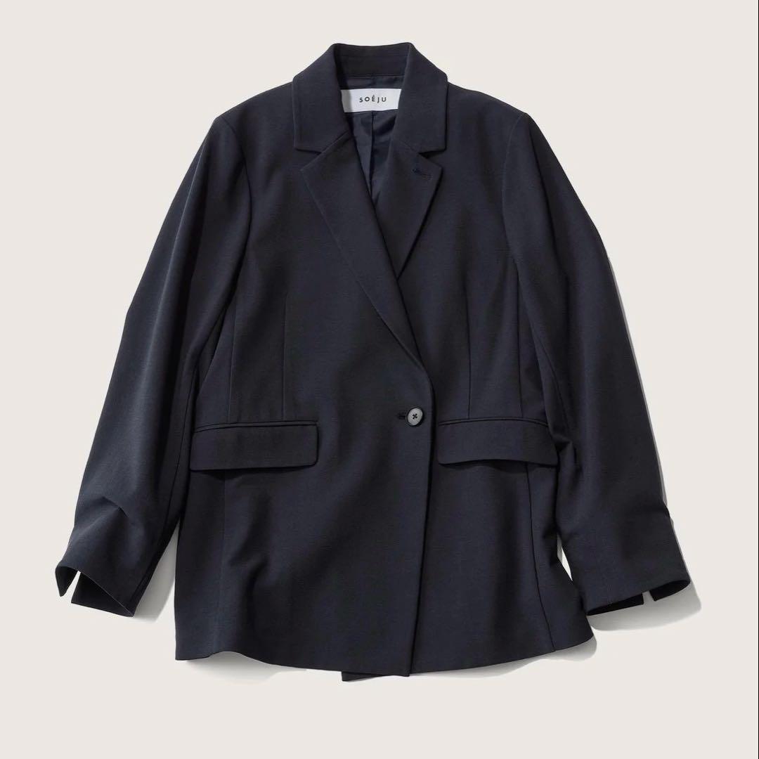 新品 SOEJU コンフォートファインセミダブルジャケット M ネイビー