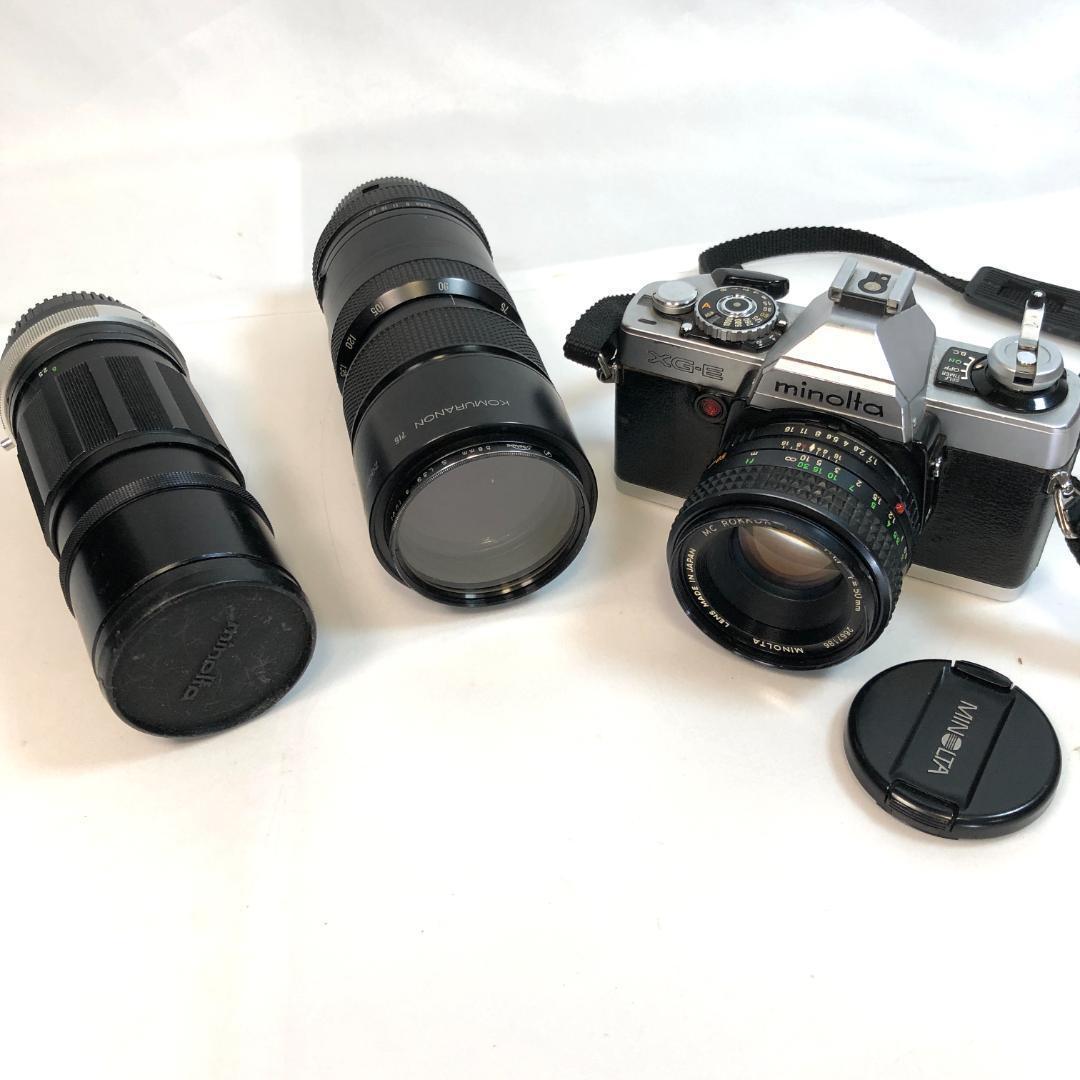MINOLTA XG-E +レンズ3本セット　MF　ズーム、単焦点【動作確認済】