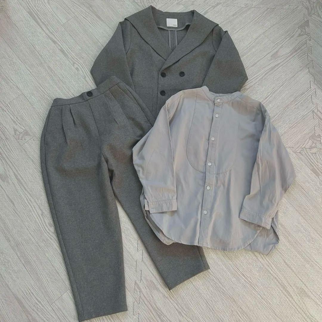 LOWRYSFARM 襟付き フォーマルセットアップ 3点セット120-130