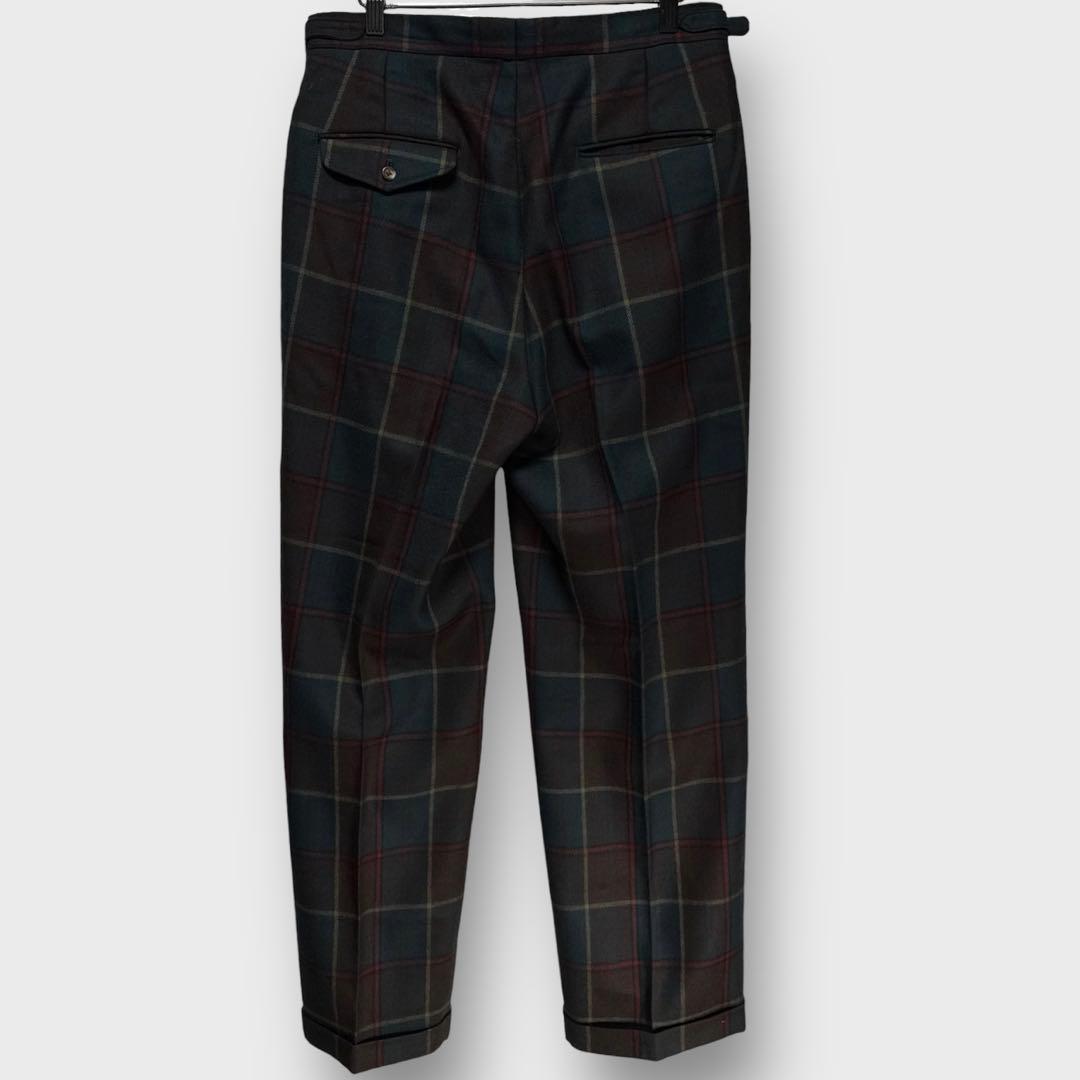 90's ポロバイラルフローレン 2タック ストレートパンツ タータンチェック