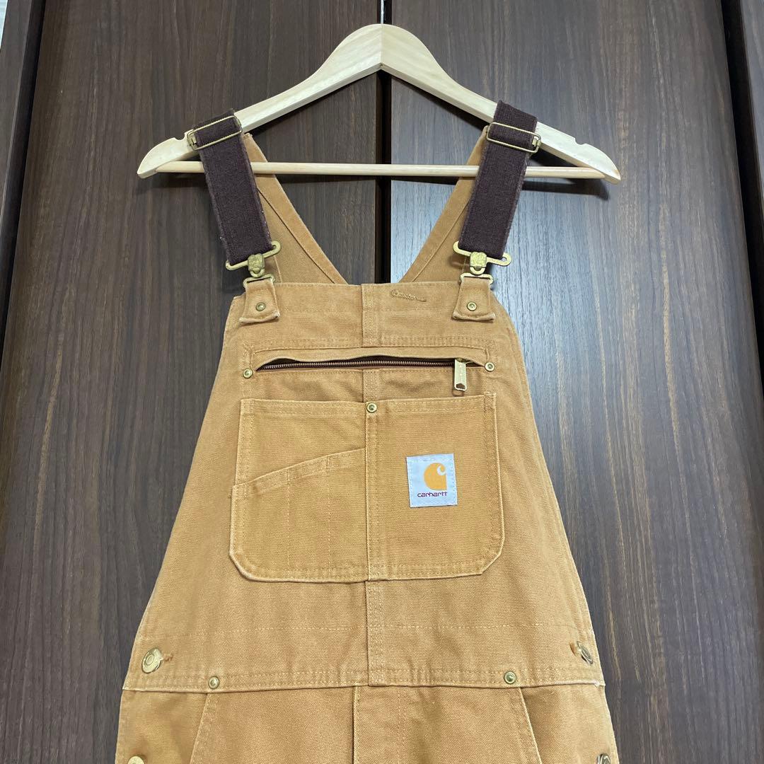 新品未使用 Carhartt ブラウン オーバーオール ダブルニー