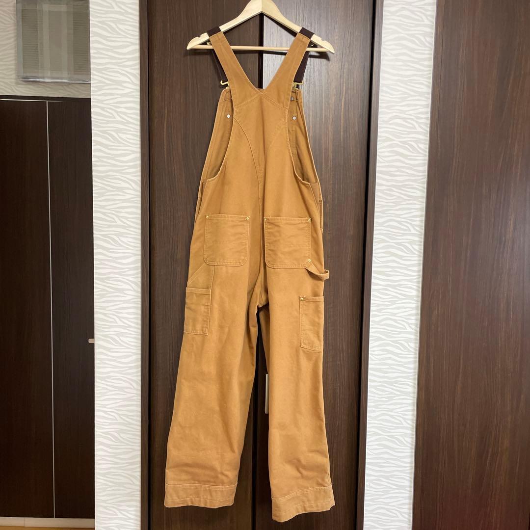 新品未使用 Carhartt ブラウン オーバーオール ダブルニー