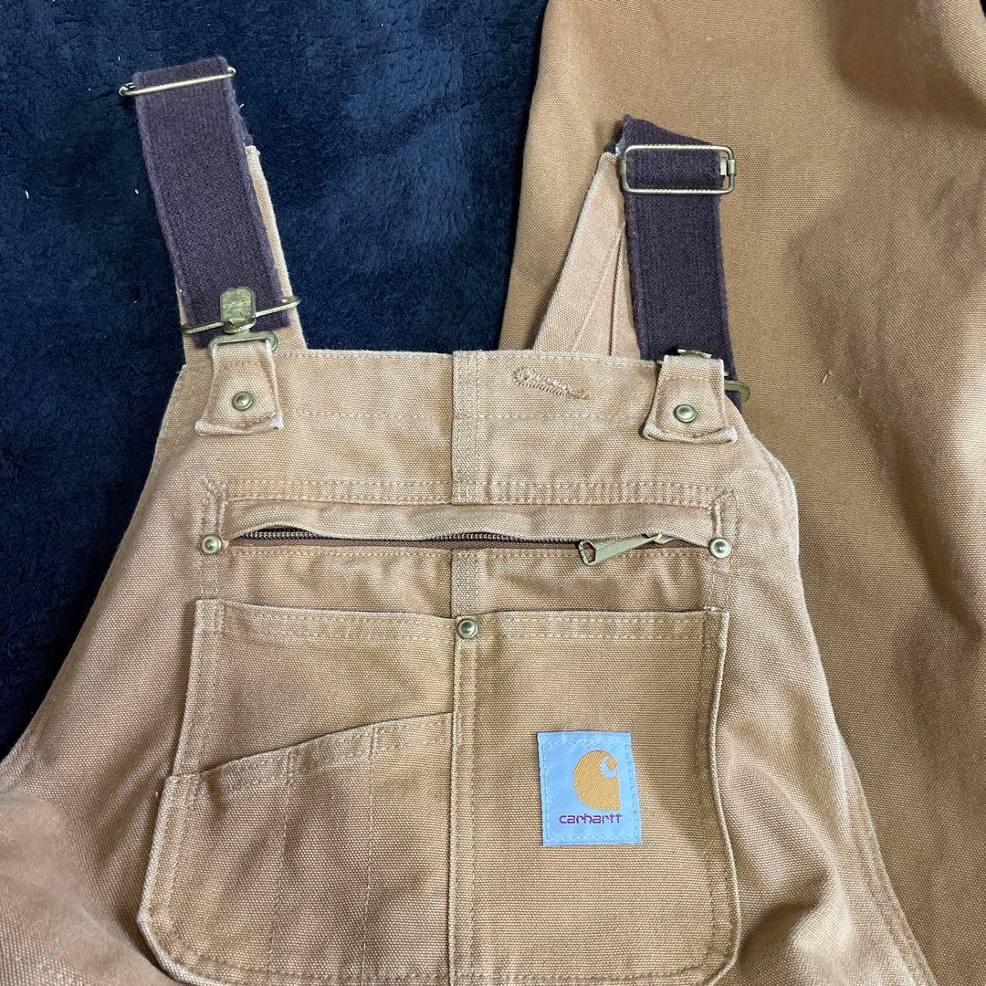 新品未使用 Carhartt ブラウン オーバーオール ダブルニー