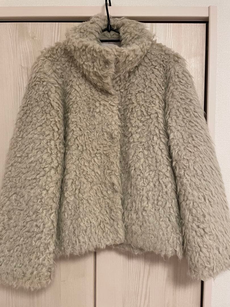 k*k様 アダムエロペ　レディースファーハーフコート　ライトベージュ