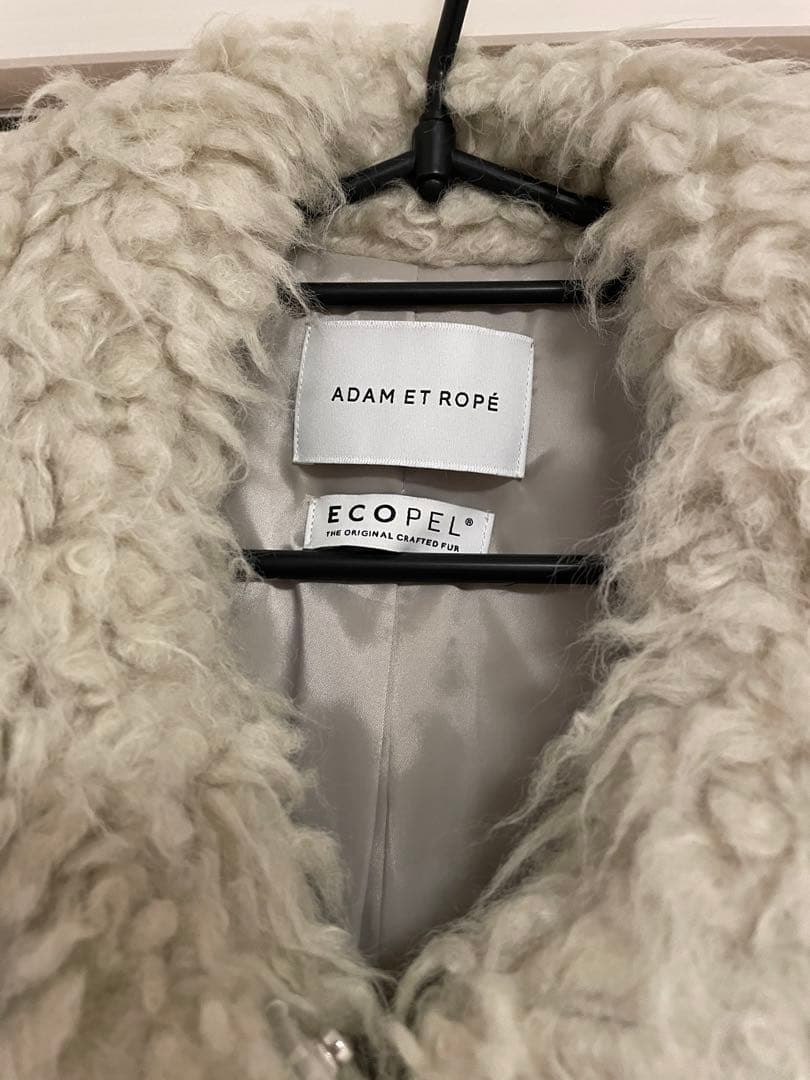 k*k様 アダムエロペ　レディースファーハーフコート　ライトベージュ