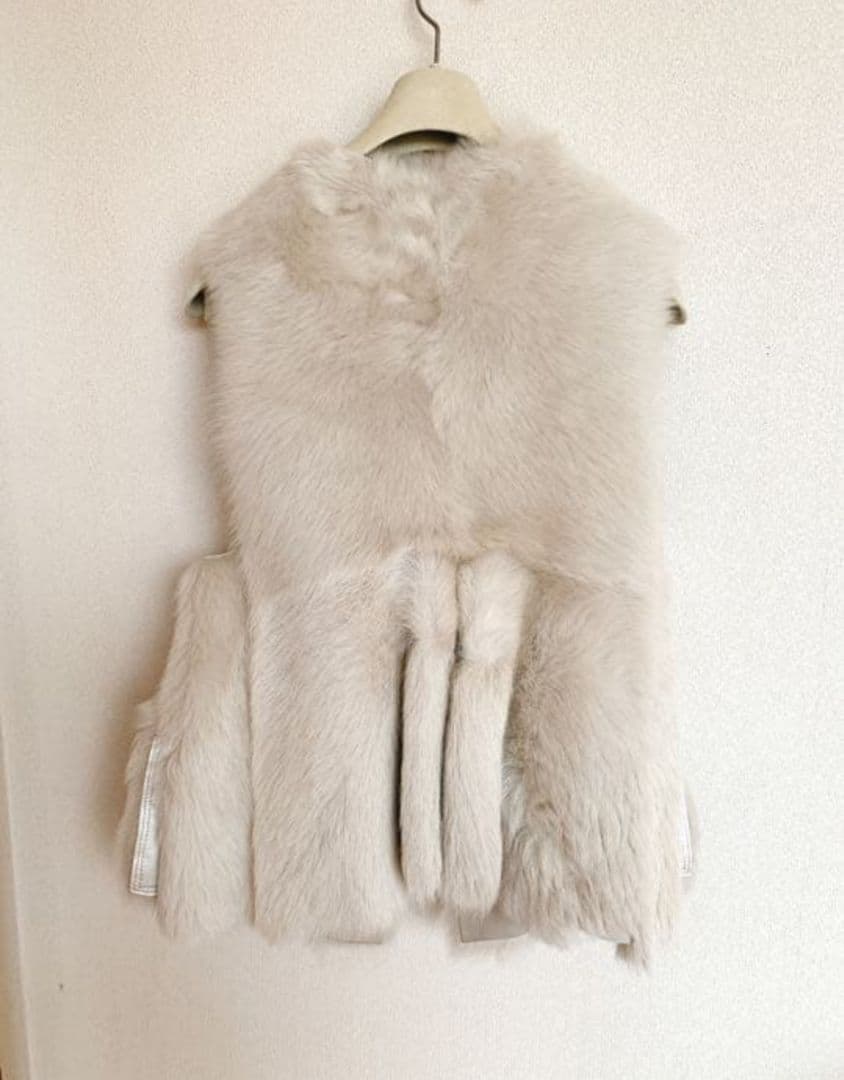 【ドゥロワーDRAWER】リアルファー　ムートンベスト/ムートンジレ