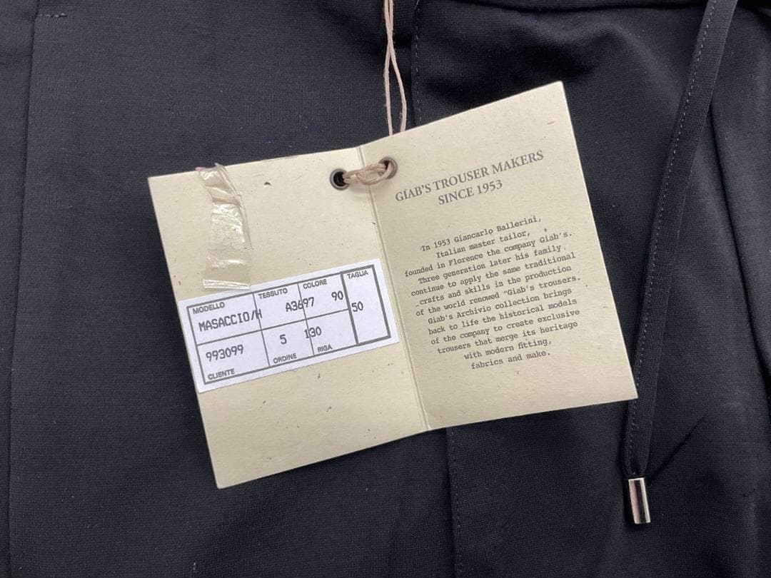 【新品】giab's ARCHIVIO マサッチョストレッチスラックス 50 1