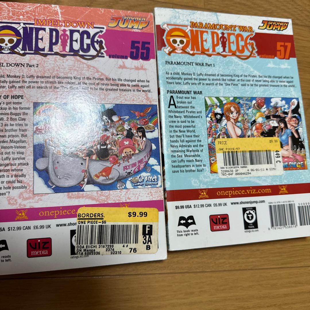 ONEPIECE 5-57巻　洋書