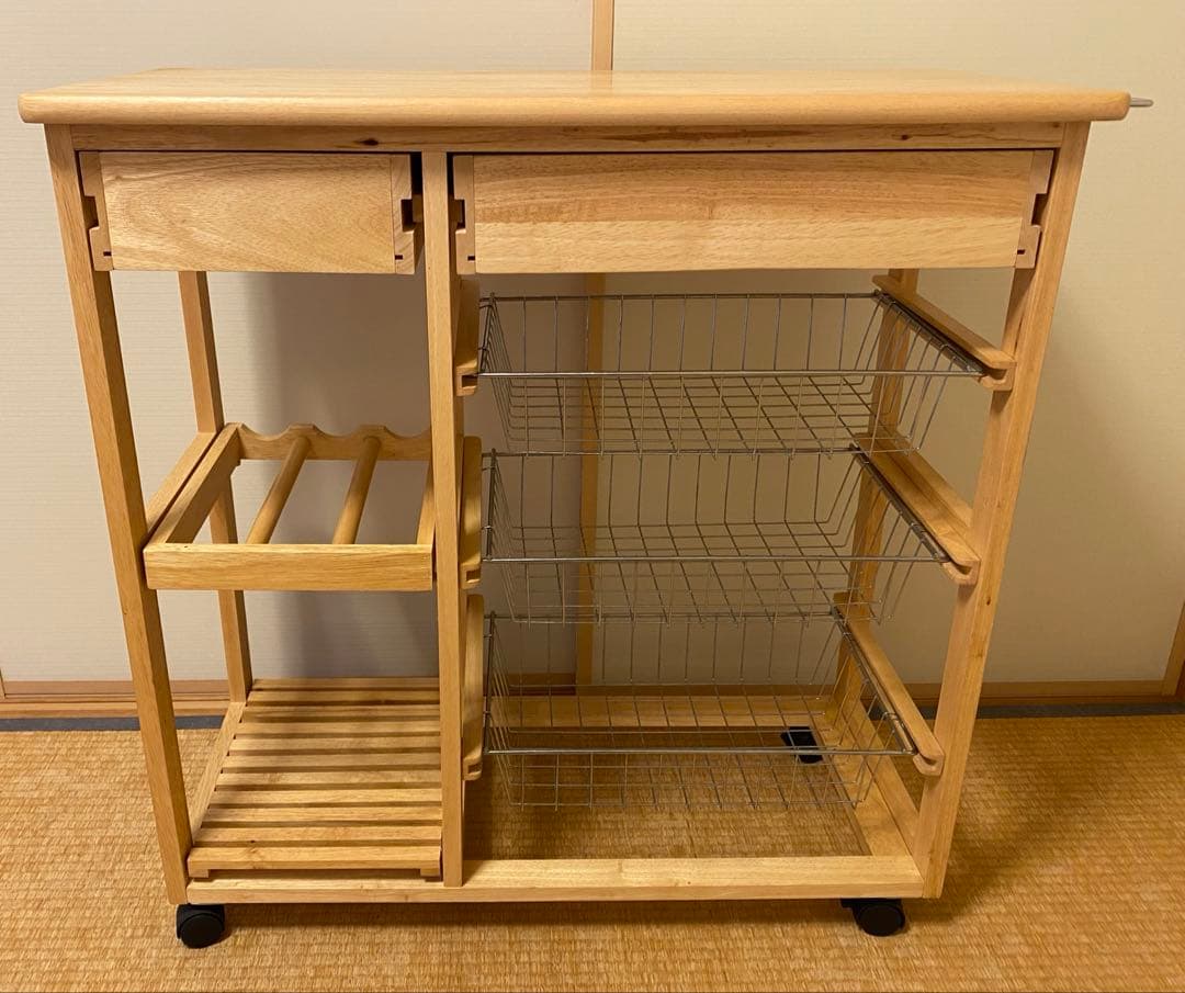 キャトルセゾン　キッチンワゴン　キャスター付