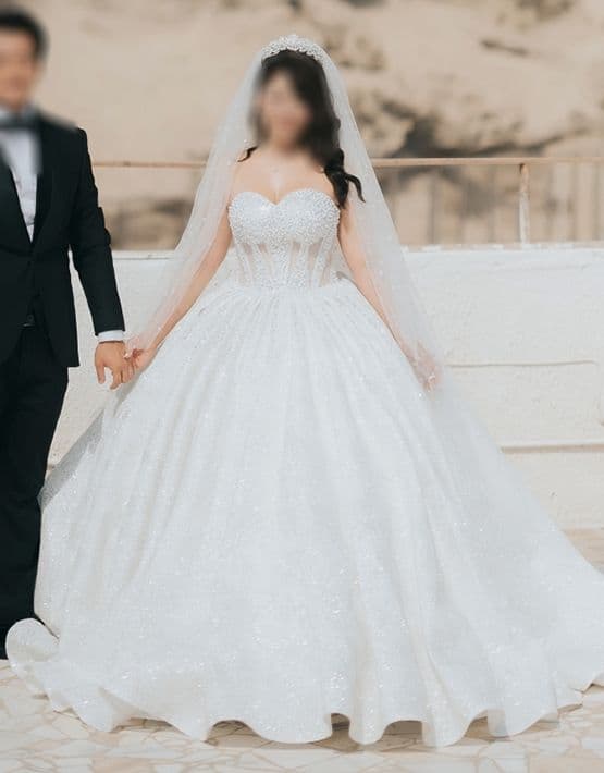 【最終処分セール 11月末日発送】全面パールウェディングドレス