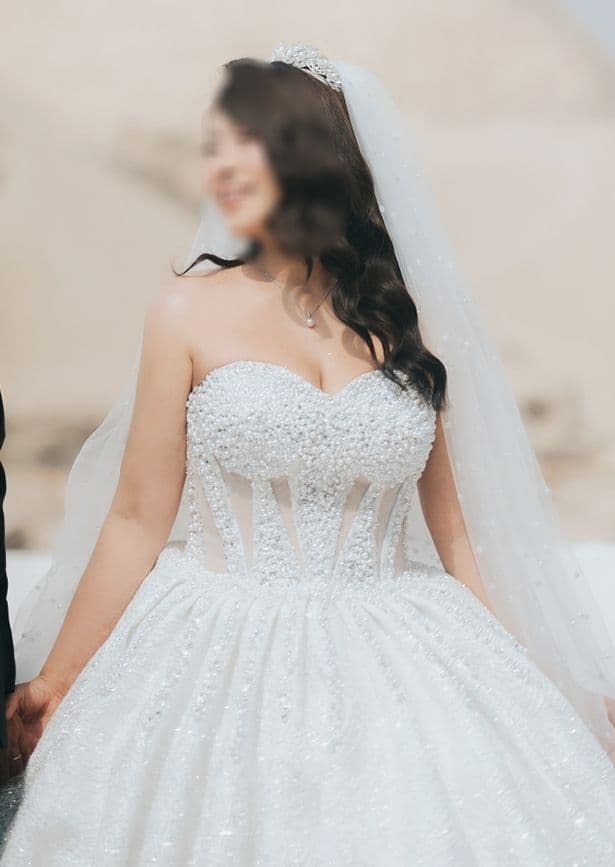 【最終処分セール 11月末日発送】全面パールウェディングドレス