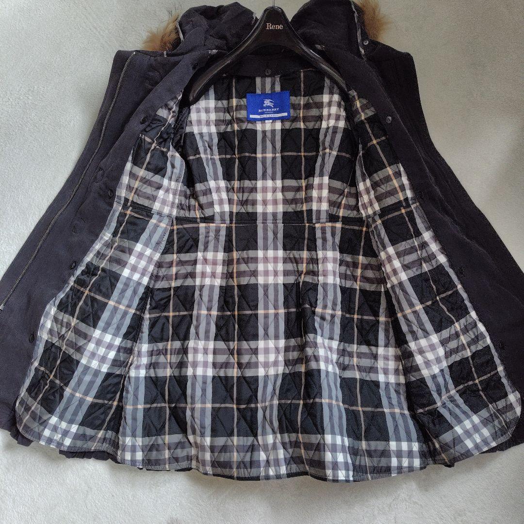 専用　バーバリーブルーレーベル　ダッフルコート　3way　ファー　ノバチェック