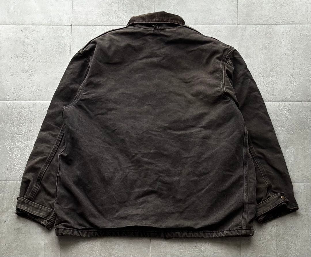 80s 90s USA製　カーハート　ミシガンチョアコート　ブラック　フェード