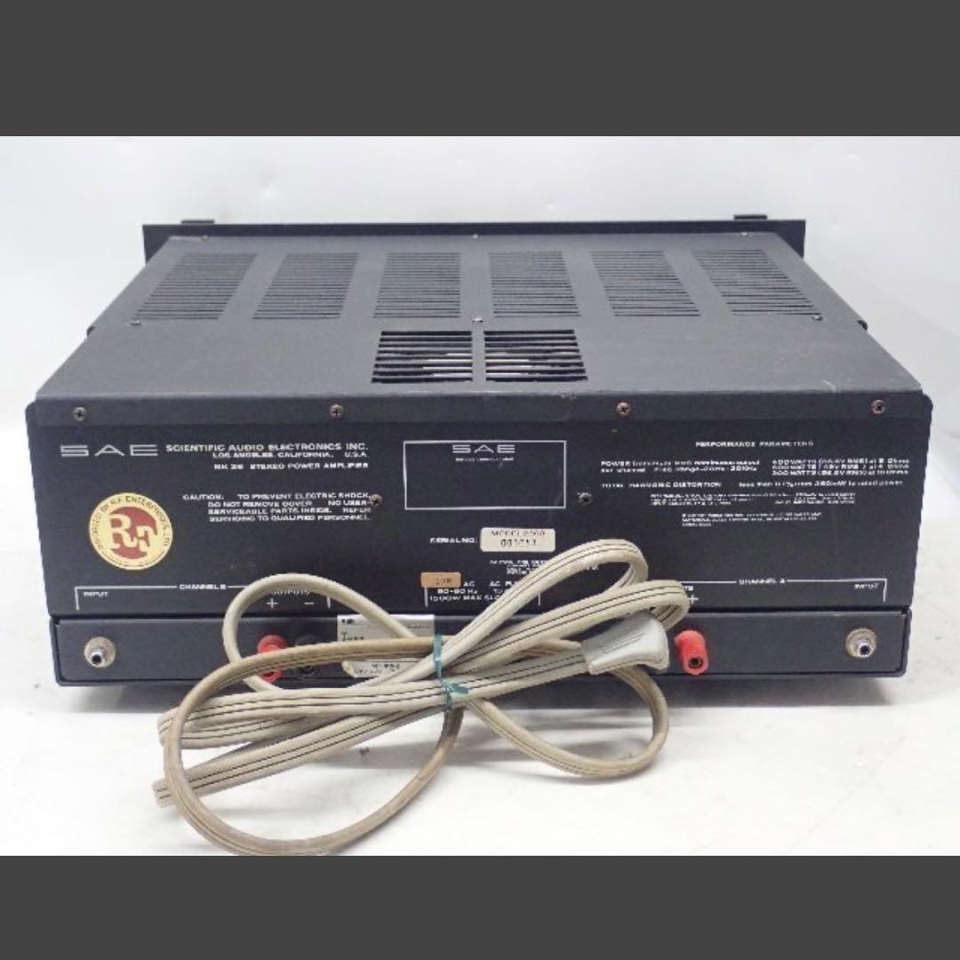 【美品】SAE 2600 ステレオパワーアンプ 1500W
